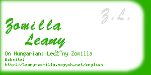 zomilla leany business card